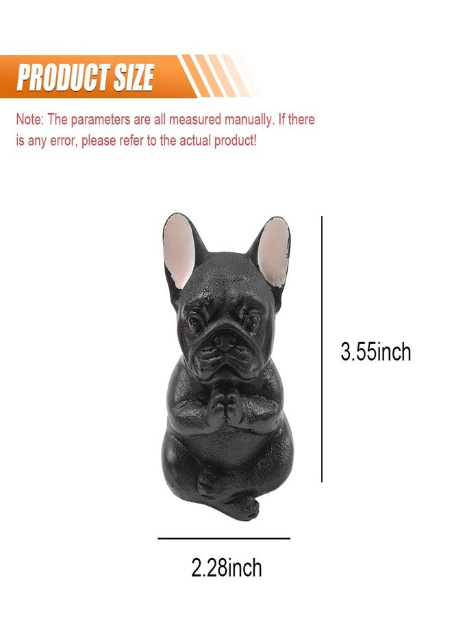 DUSCOKE Meditating Bulldog Pug Dog Figurine Car Dash Ornament - Cute Resin Zen Yoga Dog Statue for Car Dashboard&Center Console Decoration - Auto Interior Ornament for Home Office Desktop (A Style) - Image 2